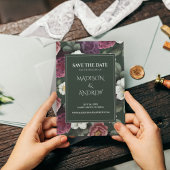 エメラルドグリーンブルゴーニュ牡丹が日付カードを保存