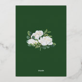 エメラルドグリーンプリンセスキンセアニェラ金ゴールド 箔招待状 (裏面)