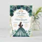 エメラルドグリーンプリンセスキンセアニラクラウンフローラ 招待状 (スタンド正面)