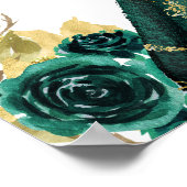 エメラルドグリーンプリンセスフローラキンセニェラ誕生日 ポスター (角)