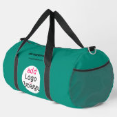 エメラルドグリーンプロフェッショナルビジネスシックカスタム ダッフルバッグ (右コーナー)