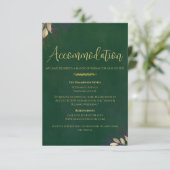 エメラルドグリーンベルベット結婚式宿泊ウィークエンド エンクロージャーカード (スタンド正面)