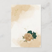 エメラルドグリーンベージュゴールドボタニカル エンクロージャーカード (裏面)