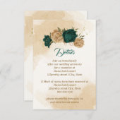 エメラルドグリーンベージュ金ゴールド植物学 エンクロージャーカード (正面/裏面)