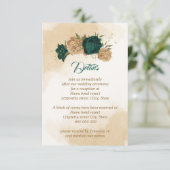 エメラルドグリーンベージュ金ゴールド植物学 エンクロージャーカード (スタンド正面)