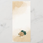 エメラルドグリーンベージュ金ゴールド結婚植物学 メニュー (裏面)