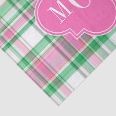 エメラルドグリーンホットピンクホットマドラスモノグラム 薄葉紙 (詳細)