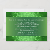 エメラルドグリーンボケ 30周年パーティー 招待状 (裏面)