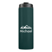 エメラルドグリーンマウンテンパーソナライズされたカスタム タンブラー (正面)