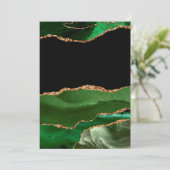 エメラルドグリーンマーブルアゲートコンテンポラリーストーン サンキューカード (スタンド正面)