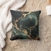 エメラルドグリーンマーブル装飾用クッション クッション (ブランケット)