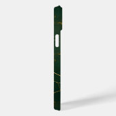 エメラルドグリーンマーブル金ゴールドグリッター Case-Mate iPhoneケース (裏面 / 右)
