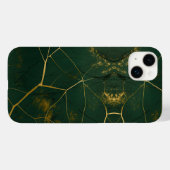 エメラルドグリーンマーブル金ゴールドグリッター Case-Mate iPhoneケース (裏面 (横))