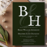 エメラルドグリーンミニマリストモノグラム結婚ズ 招待状<br><div class="desc">招待状、このエメラルドお洒落グリーンモダンミニマリストのモノグラム結婚式招待状とスタイル。アンパサンドで結合されたカップルのイニシャルを示すエレガント、このデザインは時代を超越したシンプルさを醸し出す。クリーンなレイアウトと洗練されたモダンタイポグラフィは本質的な結婚詳細を強調し、ミニマルな美学は洗練されたコンテンポラリーを作成する。モノグラム結婚の文房具やエレガントエッジのあるお祝いに最適なモダンこの招待は、あなたの愛の物語の美しい反映である – 控え目で、そしてユニークなスタイリッシュあなたのである。</div>