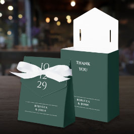 エメラルドグリーンミニマリスト特別結婚日時 フェイバーボックス