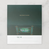 エメラルドグリーンモザイクトーラスクロールバー/バルミツワー プレイスカード (外部開封)