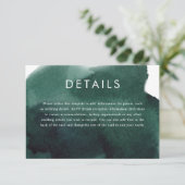 エメラルドグリーンモダンウォーター結婚カラーの詳細 エンクロージャーカード (スタンド正面)