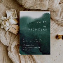 エメラルドグリーンモダンウォーター結婚カラー