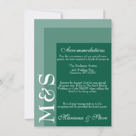エメラルドグリーンモダンスクリプトウェディング サンキューカード