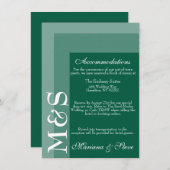 エメラルドグリーンモダンスクリプ結婚ト サンキューカード (正面/裏面)