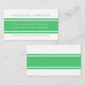 エメラルドグリーンモダンズ結婚ウェブサイト エンクロージャーカード (正面/裏面)