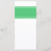 エメラルドグリーンモダン結婚のメニュー メニュー (裏面)