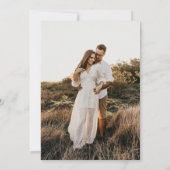 エメラルドグリーンモノグラムフォトリハーサルディナー 招待状 (裏面)