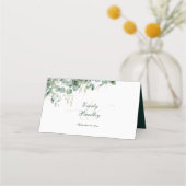 エメラルドグリーンユーカリプトゥスセージグリーンウォーター色 プレイスカード (裏面)