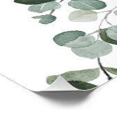 エメラルドグリーンユーカリ結婚グリネリー ポスター (コーナー)