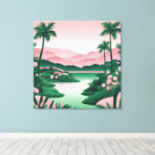 エメラルドグリーンリトリートAI art キャンバスプリント (インサイチュ (ウッドフロア))