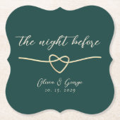 エメラルドグリーンリハーサルディナーコースター ペーパーコースター (正面)