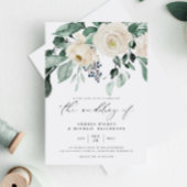 エメラルドグリーンリーエレガントな結婚式 招待状