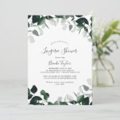 エメラルドグリーンリーランジェリーシャワー 招待状 (スタンド正面)