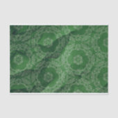 エメラルドグリーンヴィンテージアンティークパタ華美ーン 薄葉紙 (正面)