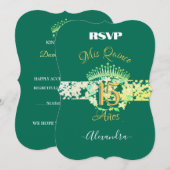 エメラルドグリーンヴィンテージボホキンセアニラスペインの (正面/裏面)