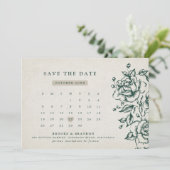 エメラルドグリーンヴィンテージ結婚植物園 セーブザデート (スタンド正面)