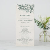 エメラルドグリーンヴィンテージ結婚植物園 プログラム (スタンド正面)