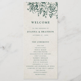 エメラルドグリーンヴィンテージ結婚植物園 プログラム