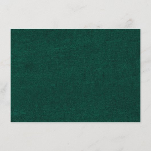 エメラルドグリーンヴィンテージ結婚植物学の詳細 エンクロージャーカード (裏面)