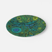 エメラルドグリーン上でハエを飛ばせ ペーパープレート (アングル)