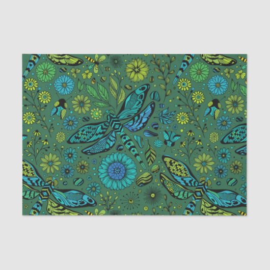 エメラルドグリーン上でハエを飛ばせ 薄葉紙 (正面)