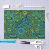 エメラルドグリーン上でハエを飛ばせ 薄葉紙 (クラフト)