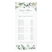 エメラルドグリーン価格表表ラックカード ラックカード (正面)