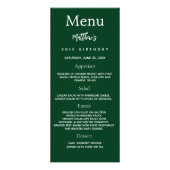 エメラルドグリーン写真おもしろいファクト誕生日メニューカード ラックカード (正面)