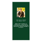 エメラルドグリーン写真おもしろいファクト誕生日メニューカード ラックカード (裏面)