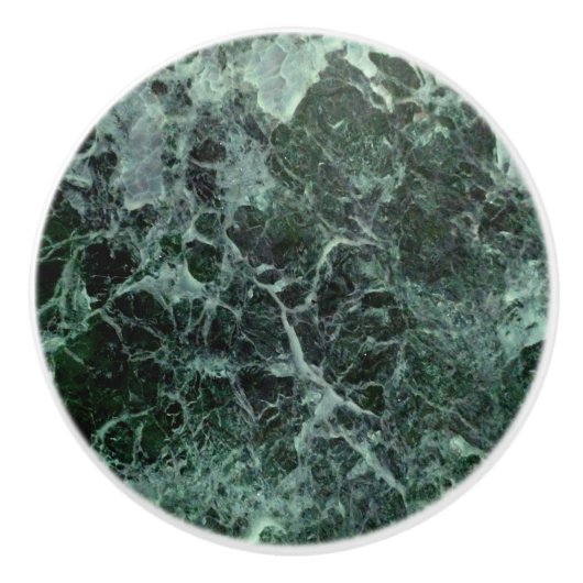 エメラルドグリーン大理石の引き出しハンドル、ドアノブ セラミックノブ (正面)