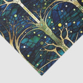 エメラルドグリーン天樹ステンドグラス模様 薄葉紙 (詳細)