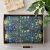 エメラルドグリーン天樹ステンドグラス模様 薄葉紙 (ギフト)