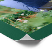 エメラルドグリーン婚約写真結婚の歓迎 ポスター (角)