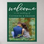 エメラルドグリーン婚約写真結婚の歓迎 ポスター (正面)